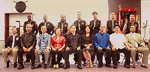 ></a><br>1st time event in which 7 senior instructors were promoted to the level of master teachers. This was hosted by the United States Hung Fut Kung Fu Association. Grandmaster Tai Yim, 9th generation heir presented this special ceremony. Chaantzu Ismail was invited to help participate along with other masters and grandmasters such as grandmaster